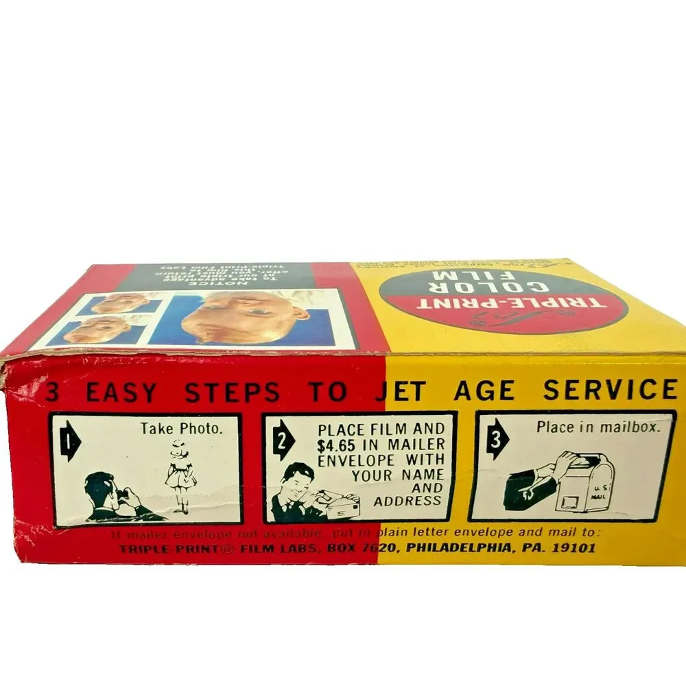Vintage FCA Triple-Print Color 126 Film 12 Exposure Roll Kodak Instamatic 1976